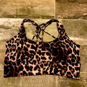 Cheetah print sports bra
